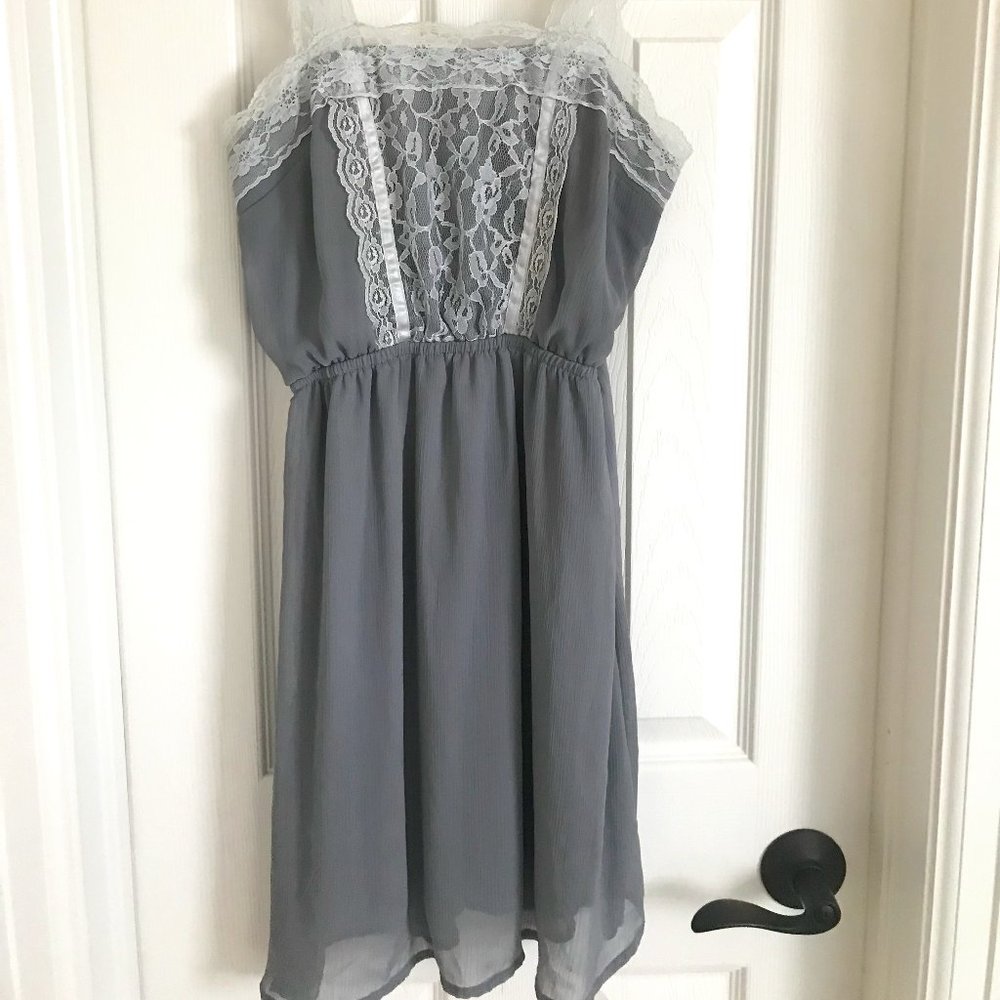 Gray lace dress